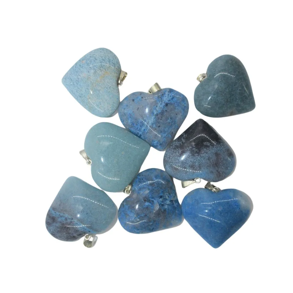 Angel Blue Quartz Heart Pendant