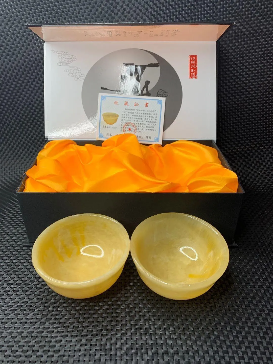 Artisanal Yellow Jade Tea Cups for an Elegant Tea Experience