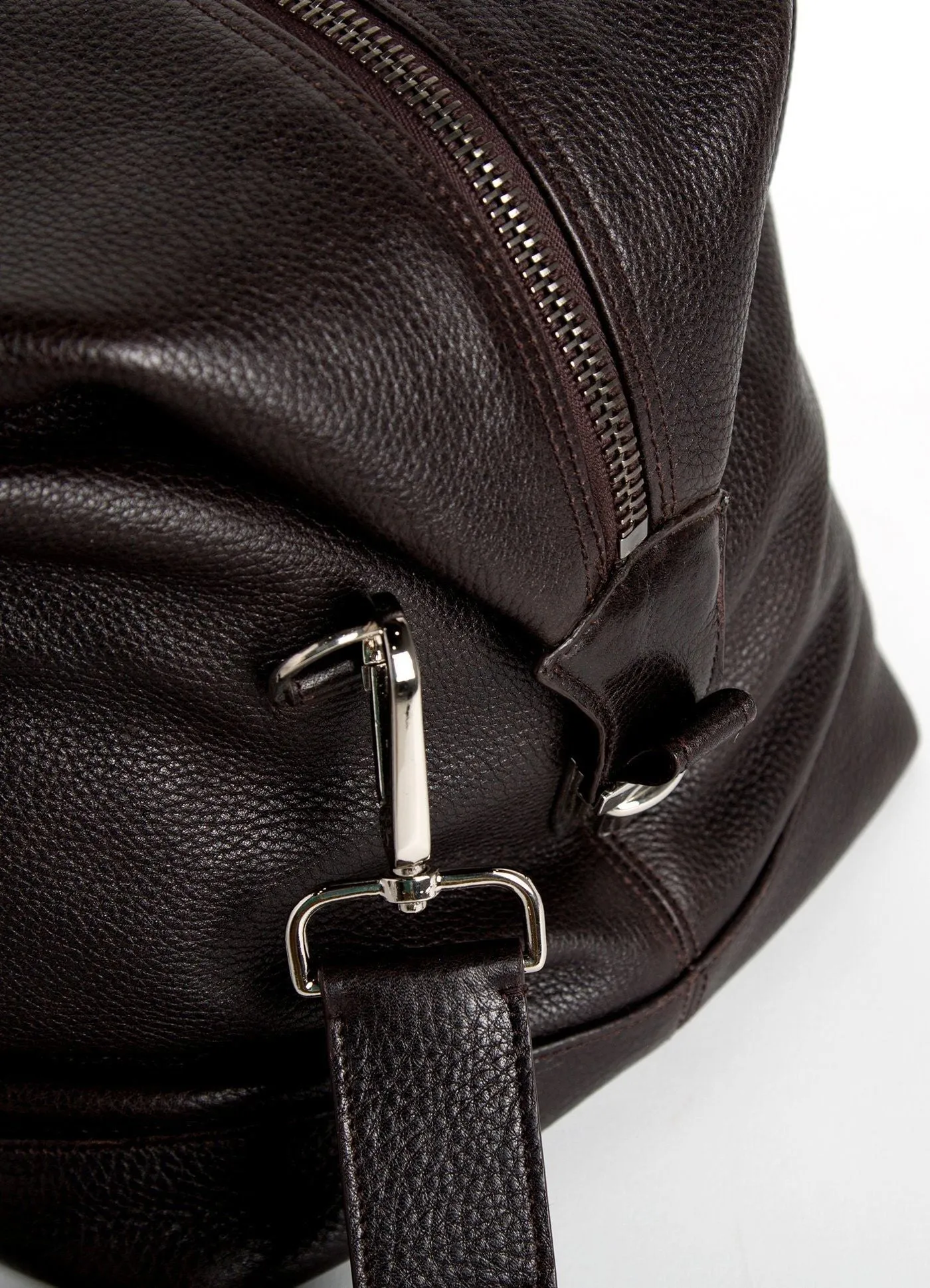 Aspen Travel Duffle Bag, Dark Brown Leather
