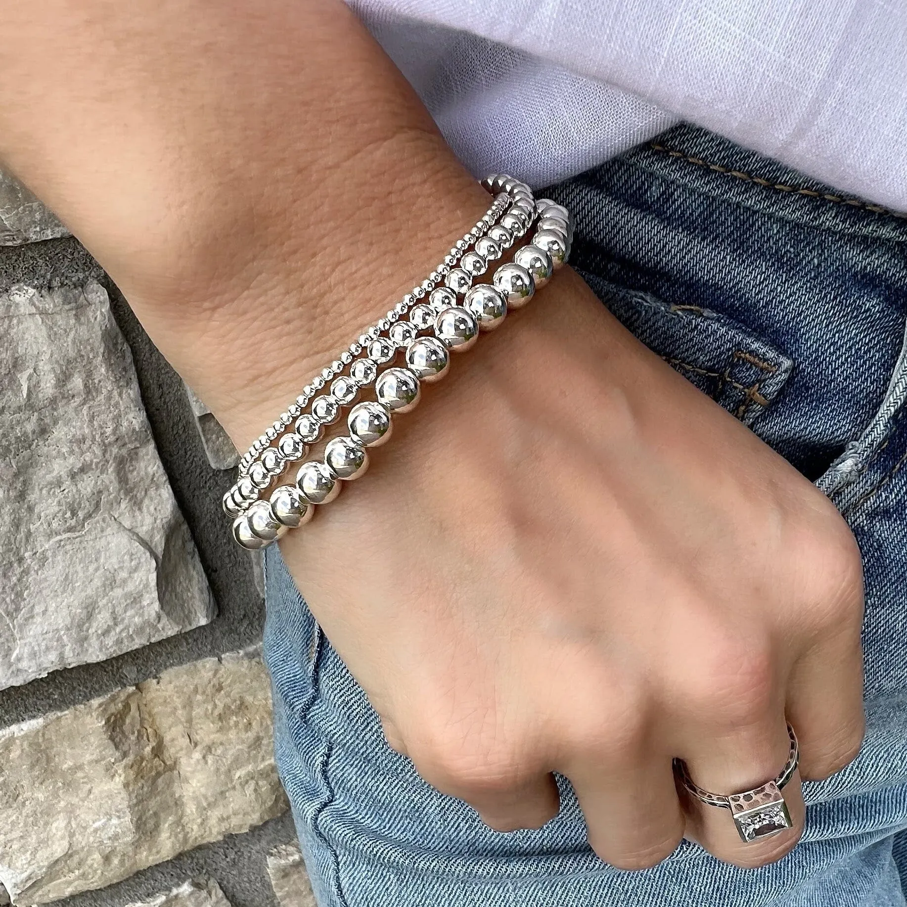 Beaded Stack Bracelet - 6mm