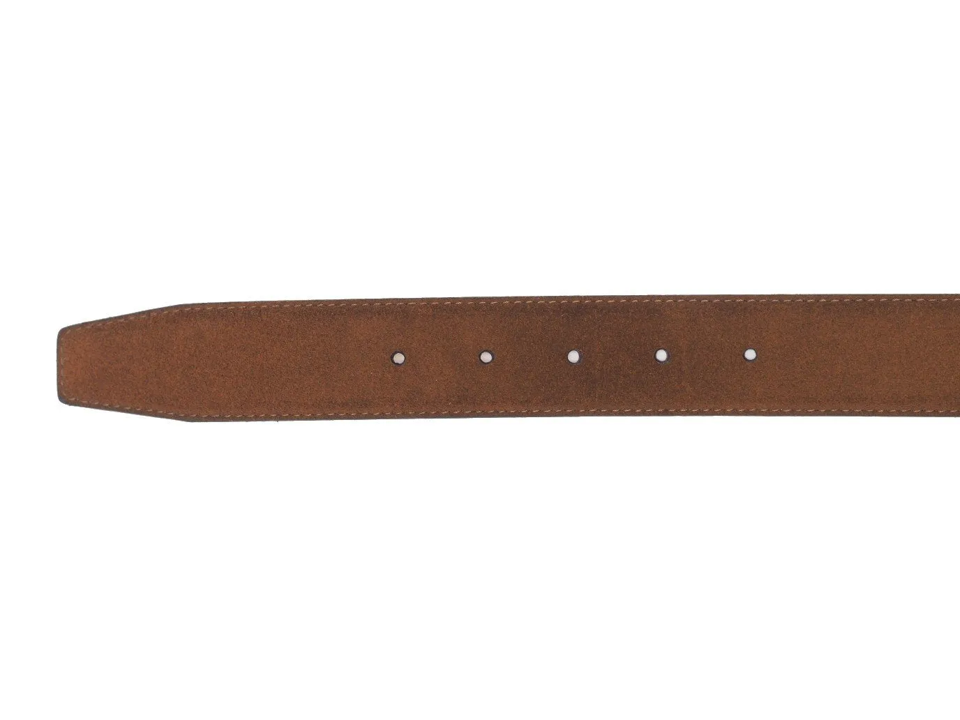Belt Tobacco Suede Nickel Buckle