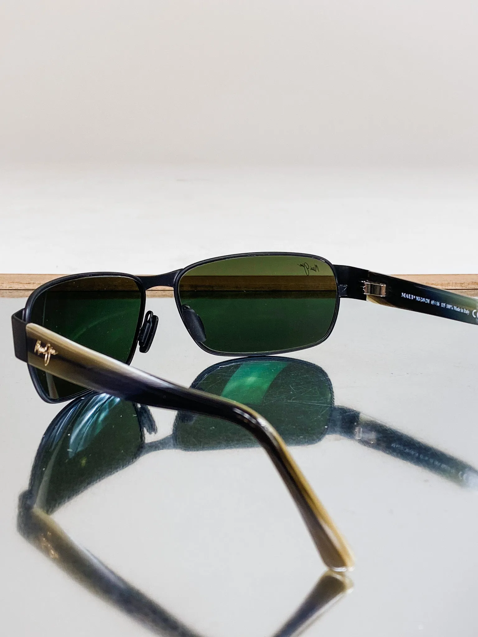 Black Coral Polarized Rectangular Sunglass By Maui Jim