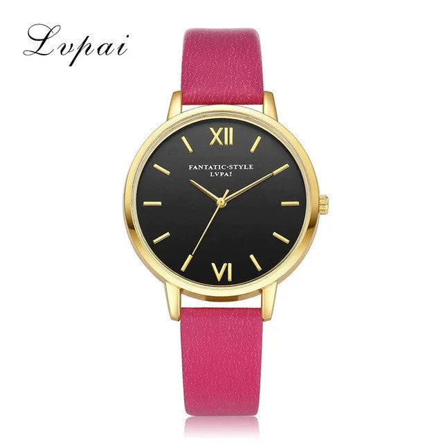 Black Roman Numerals Women Watches