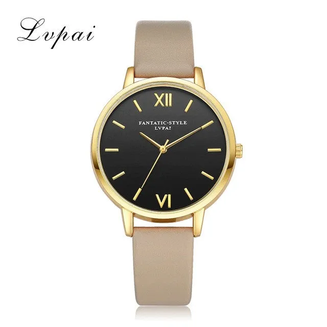 Black Roman Numerals Women Watches