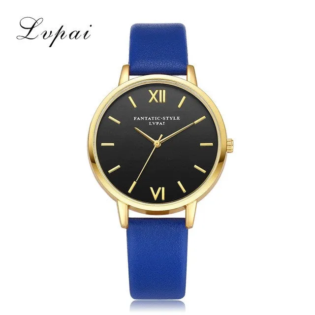 Black Roman Numerals Women Watches