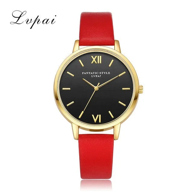 Black Roman Numerals Women Watches
