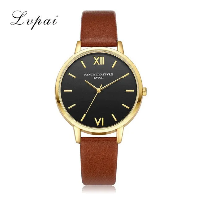 Black Roman Numerals Women Watches