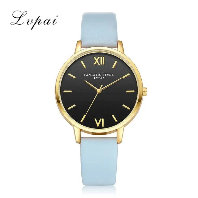 Black Roman Numerals Women Watches