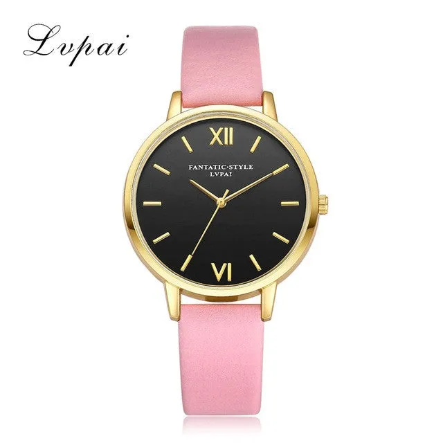 Black Roman Numerals Women Watches