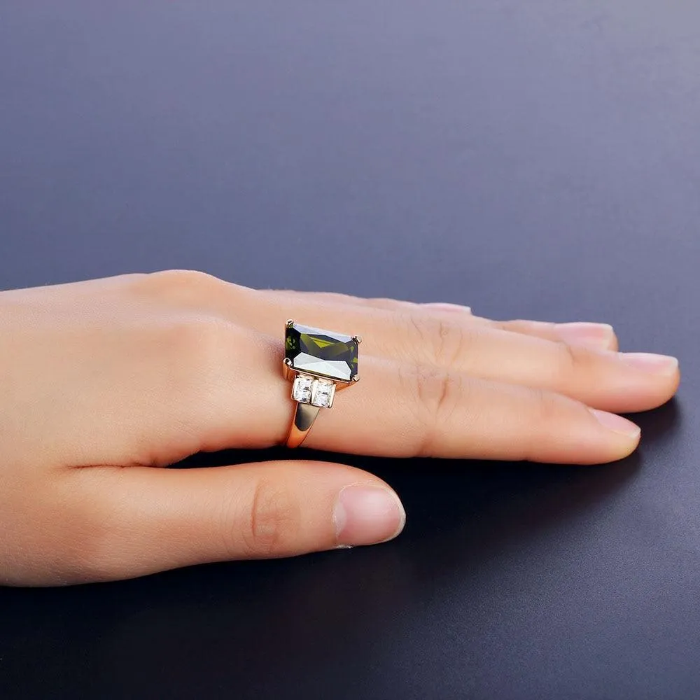 Broadside Square 14mm Gold Color Rings Fashion