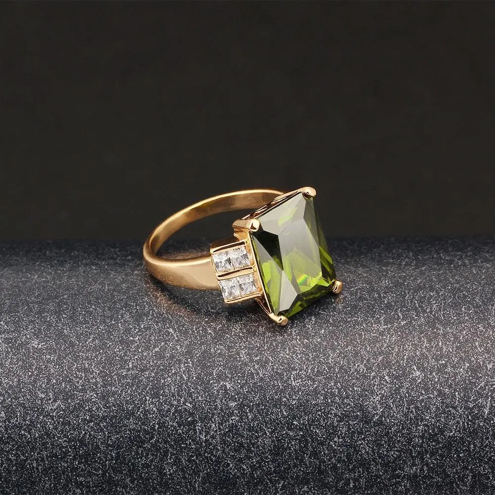 Broadside Square 14mm Gold Color Rings Fashion