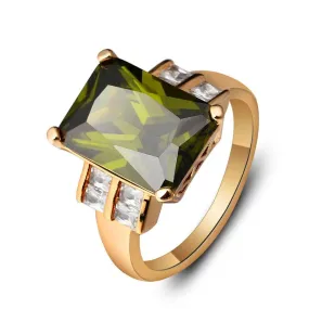 Broadside Square 14mm Gold Color Rings Fashion