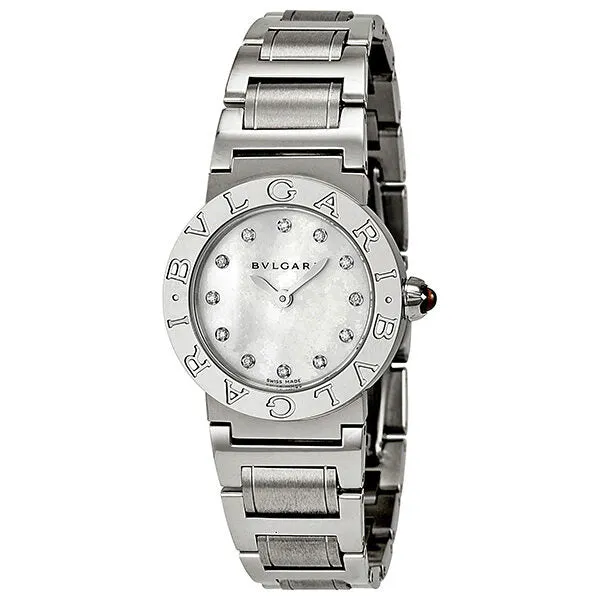 Bvlgari Bvlgari Mother of Pearl Diamond Dial Stainless Steel Ladies Watch 101886