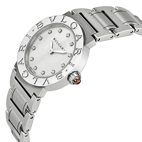 Bvlgari Bvlgari Mother of Pearl Diamond Dial Stainless Steel Ladies Watch 101886