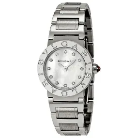 Bvlgari Bvlgari Mother of Pearl Diamond Dial Stainless Steel Ladies Watch 101886