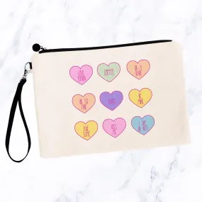 Candy Hearts Collage Cosmetic Bag