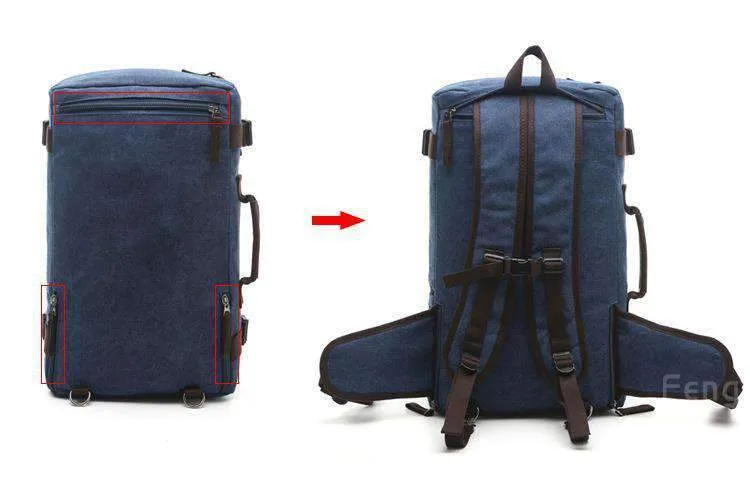 Canvas Rucksack Duffel Backpack