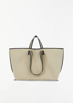Canvas Tote — Beige / Oil Black
