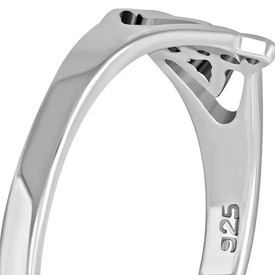Celtic Trinity knot Plain Silver Ring