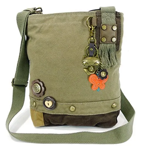 Chala Patch Cross-Body Women Handbag, Canvas Messenger Bag