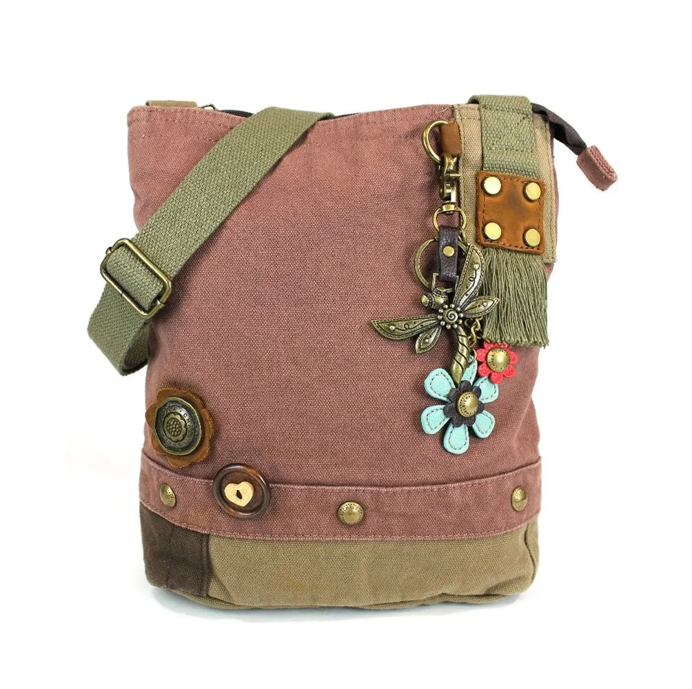 Chala Patch Cross-Body Women Handbag, Canvas Messenger Bag