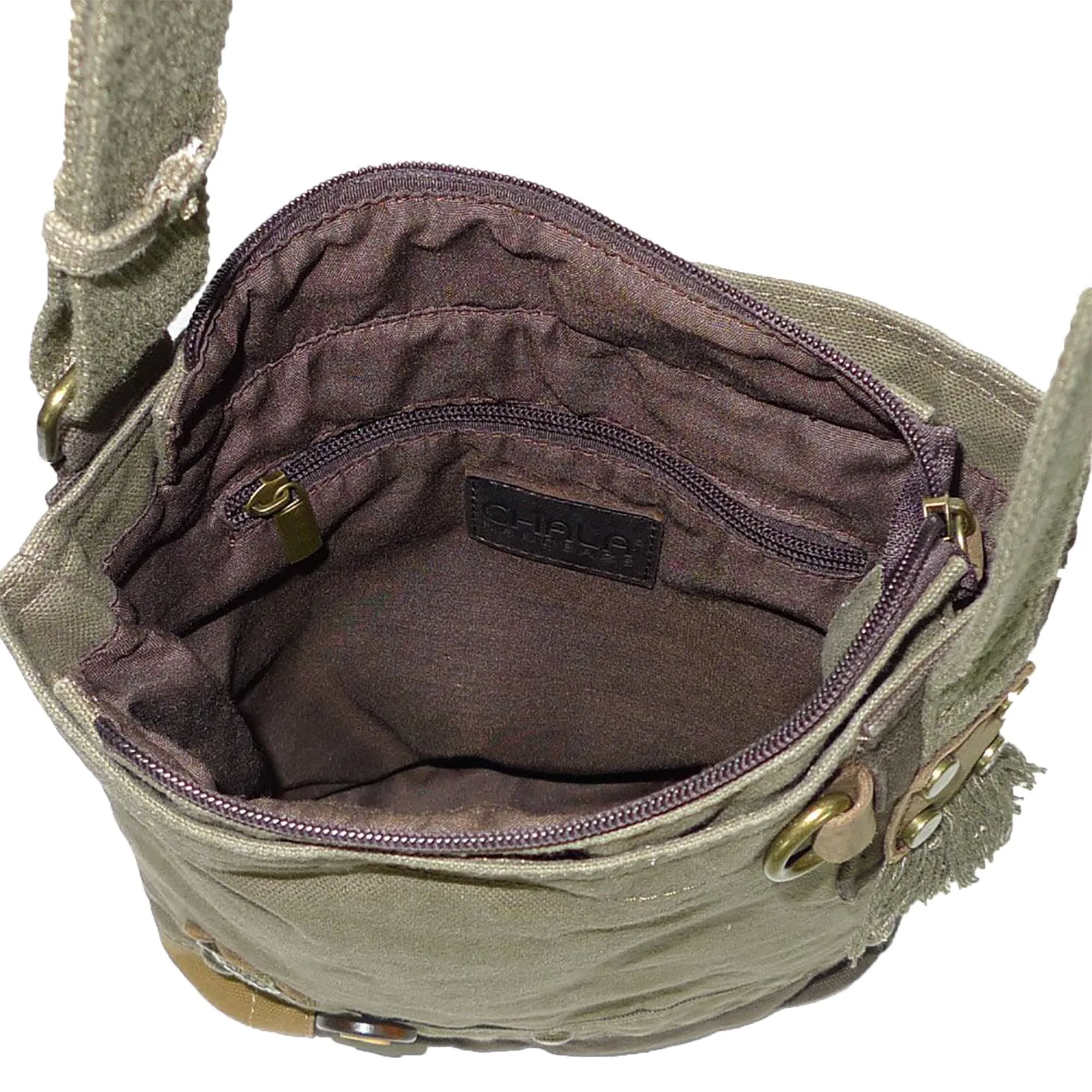 Chala Patch Cross-Body Women Handbag, Canvas Messenger Bag