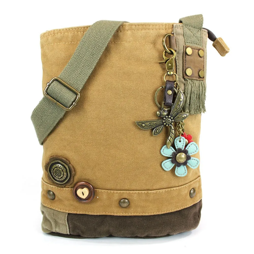 Chala Patch Cross-Body Women Handbag, Canvas Messenger Bag