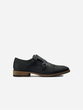 Chervil 2 Men's Vegan Leather Monk Shoes | Black