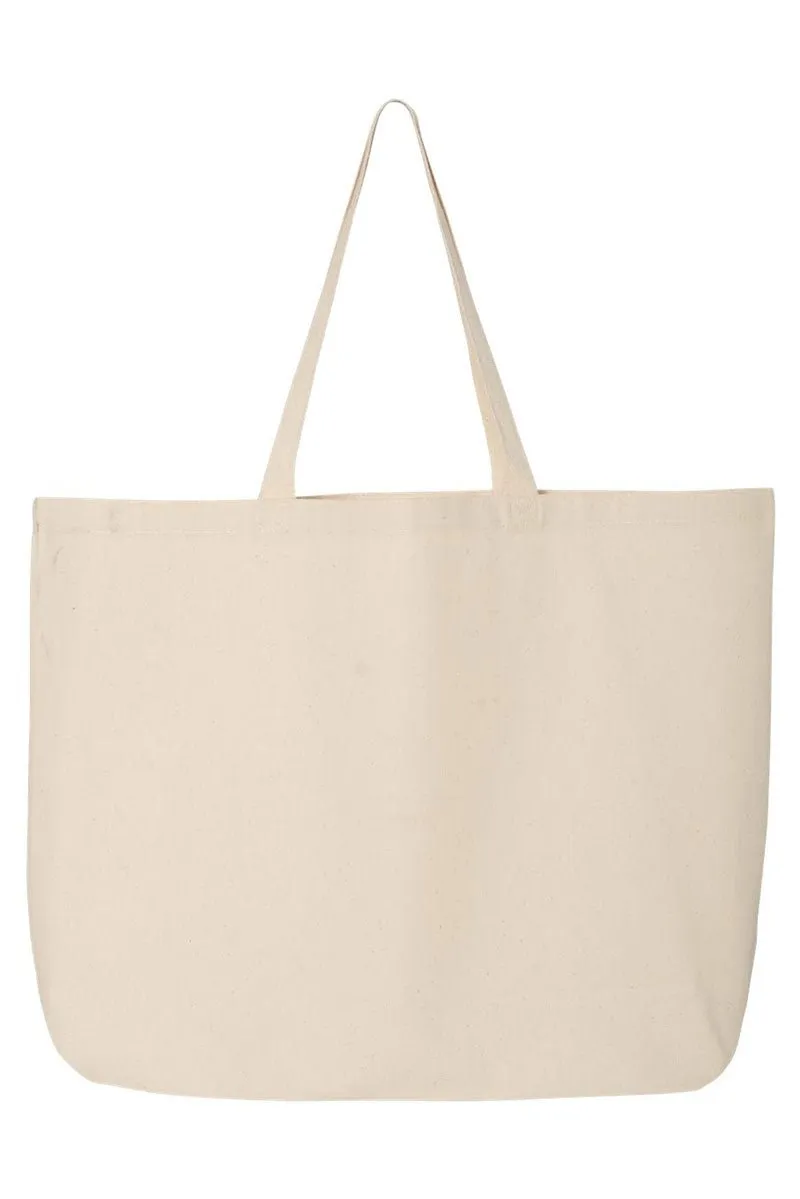Circle Leopard Steer Canvas Jumbo Tote