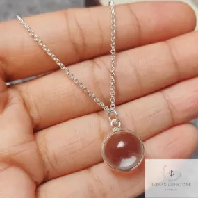 ﻿Clear Quartz Crystal Ball Necklace, Crystal Jewelry, Quartz Jewelry, Quartz Sphere Pendant, Quartz Crystal Ball, Quartz Crystal Pendant