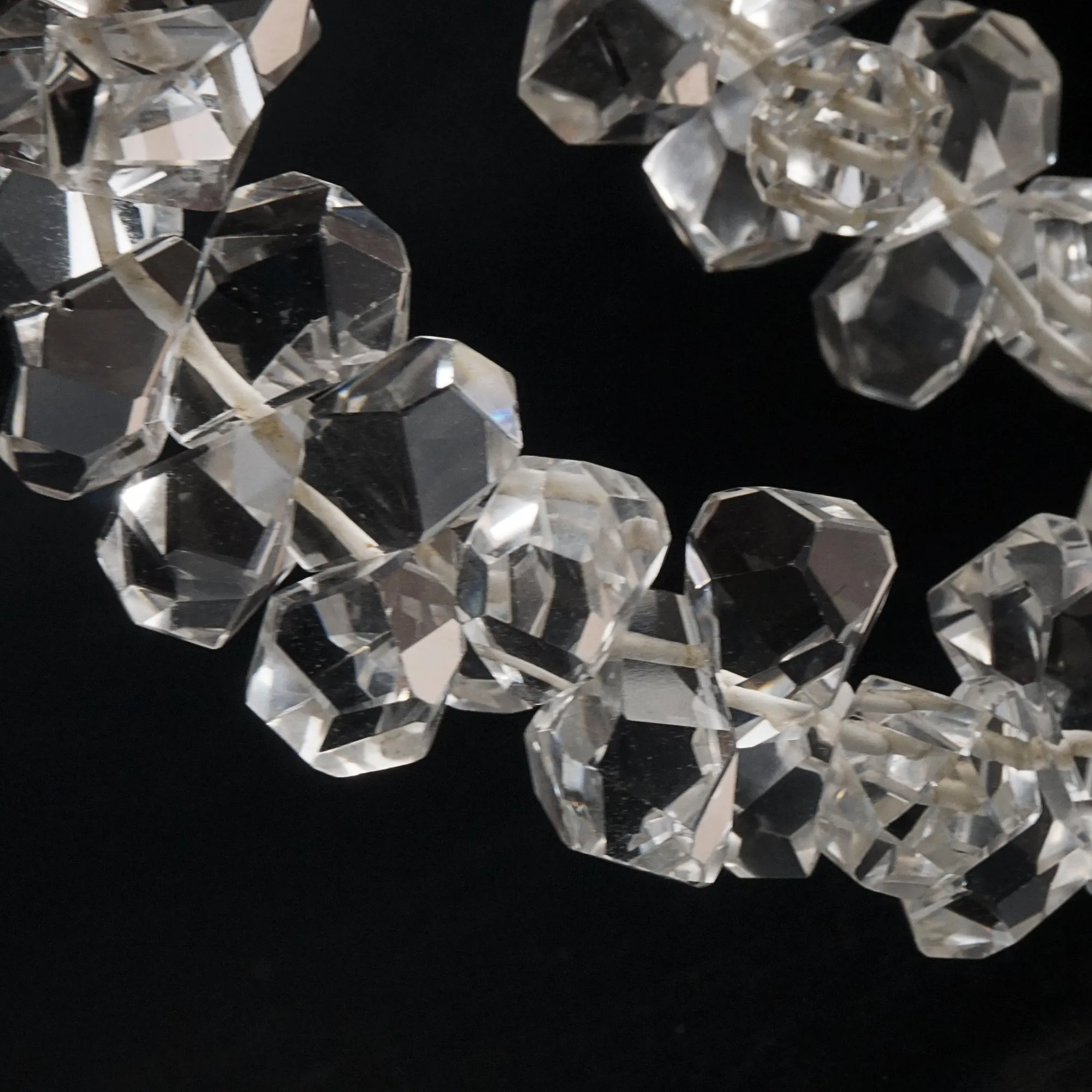 Clear Quartz Faceted Nugget Briolette