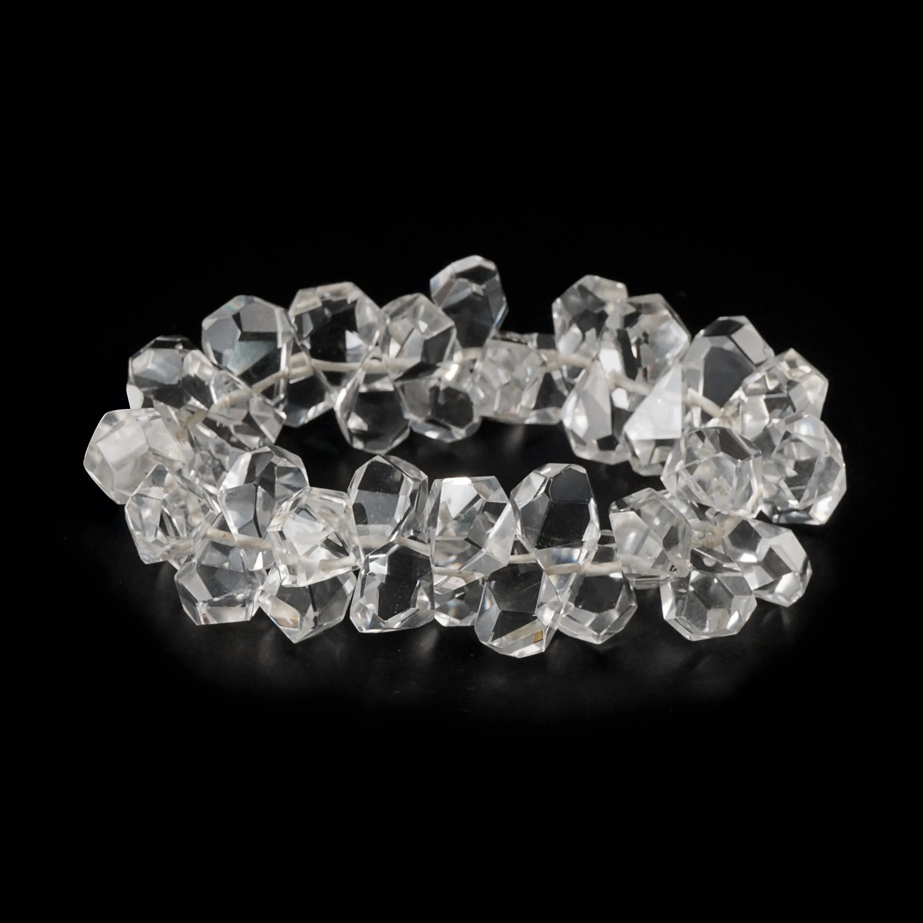 Clear Quartz Faceted Nugget Briolette