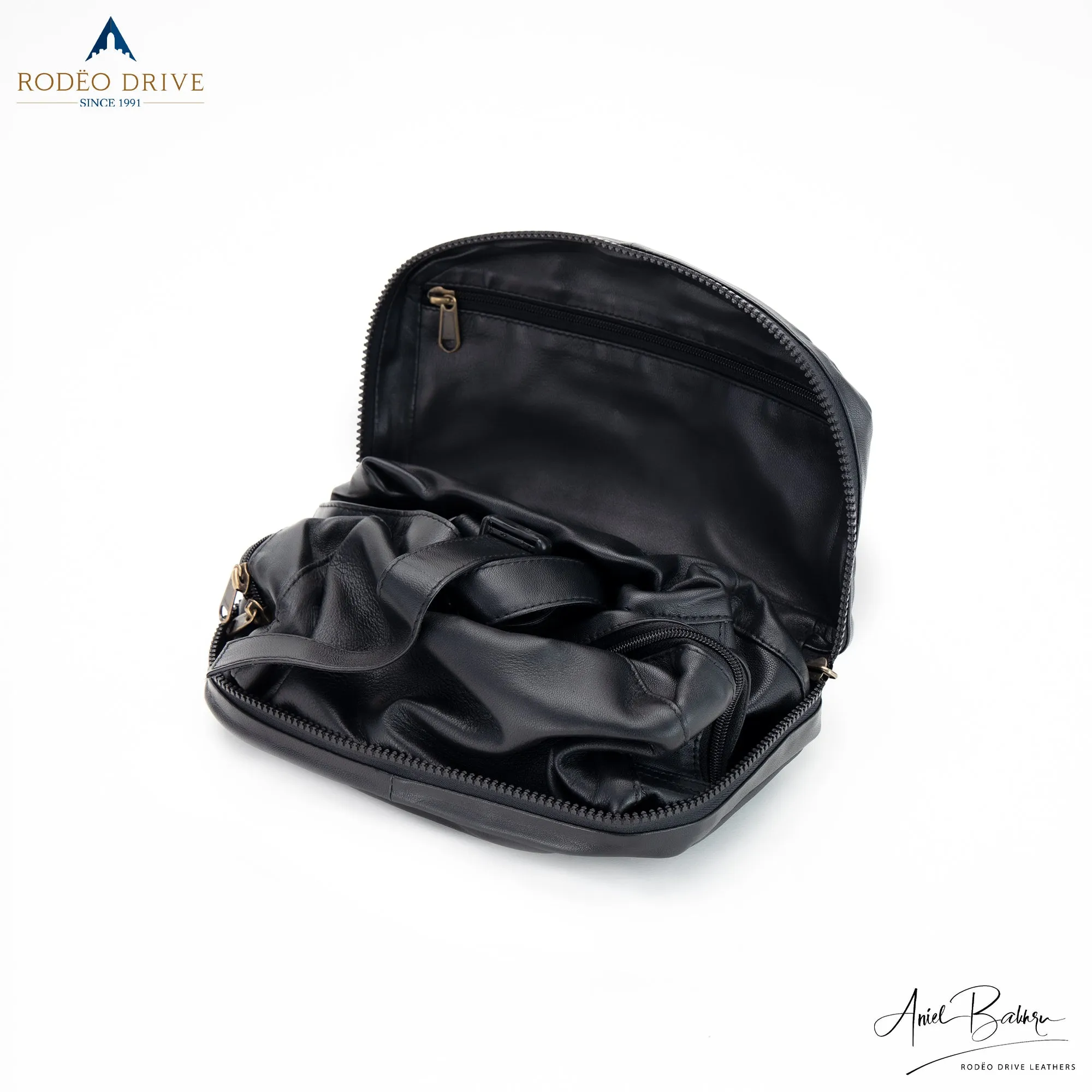 COLLAPSIBLE LEATHER BACKPACK