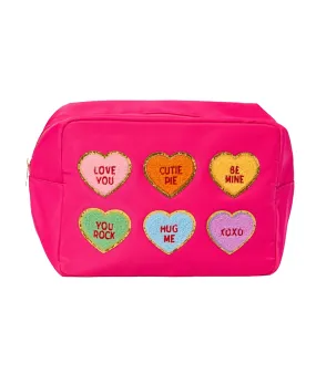 Conversation Hearts Large Pouch