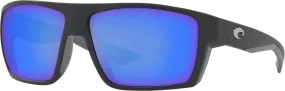 Costa Del Mar Bloke Sunglasses - Matte Black-Matte Gray/Blue Mirror 580P