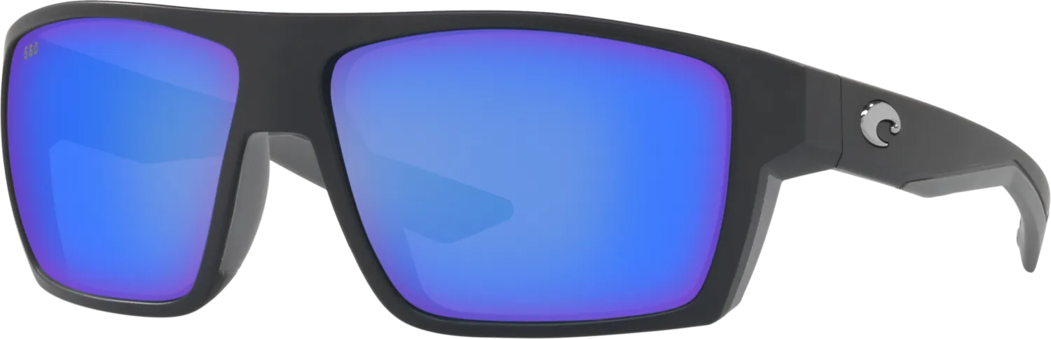 Costa Del Mar Bloke Sunglasses - Matte Black-Matte Gray/Blue Mirror 580P