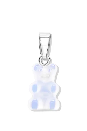 Crystal Nostalgia Bear - Classic Connector - Silver plated - Opal