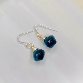 Dainty Hydro Quartz Raindrop Earrings