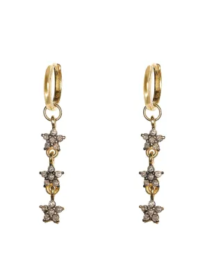 Daisy diamond drop earrings (two lengths)
