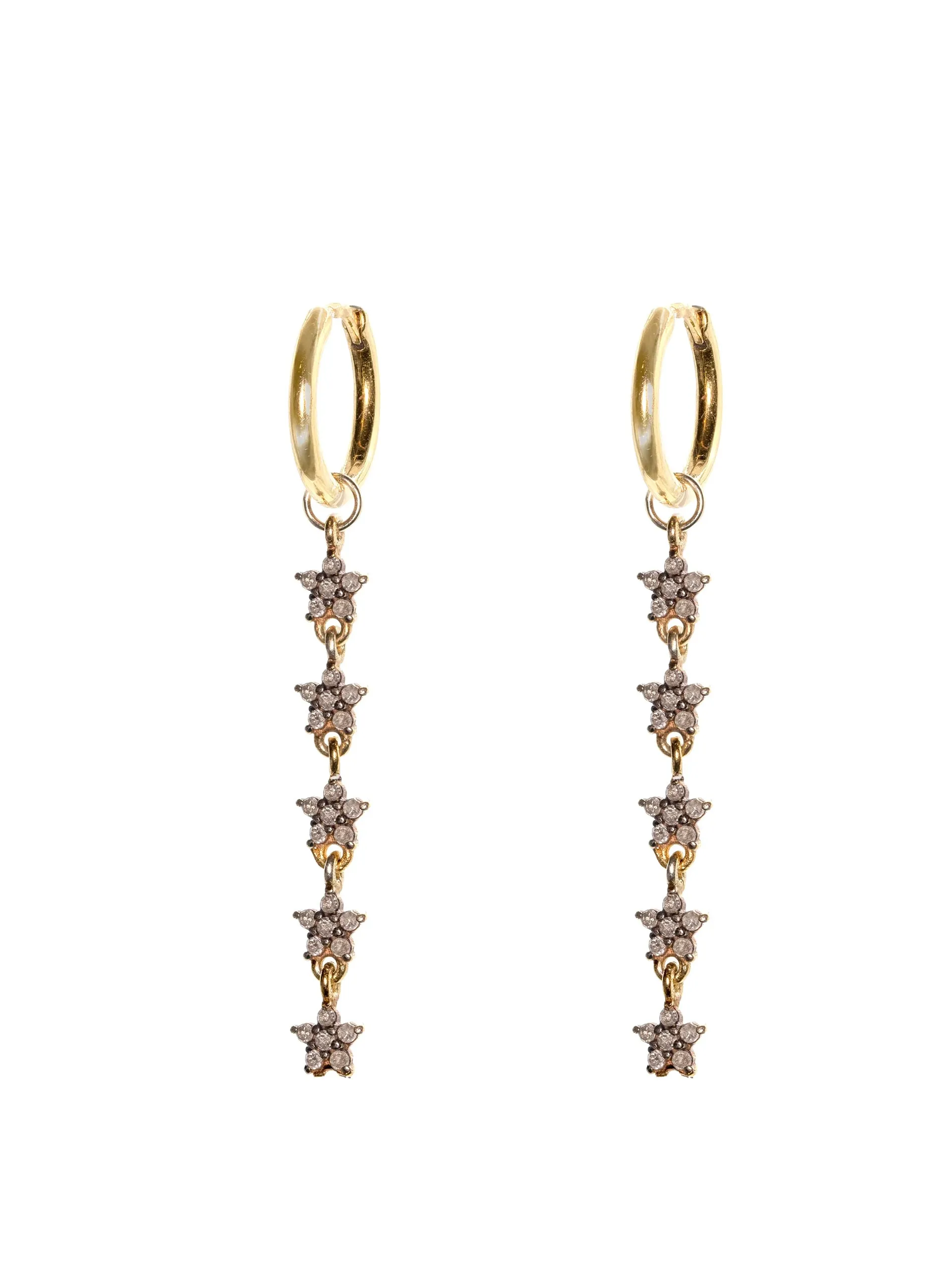 Daisy diamond drop earrings (two lengths)