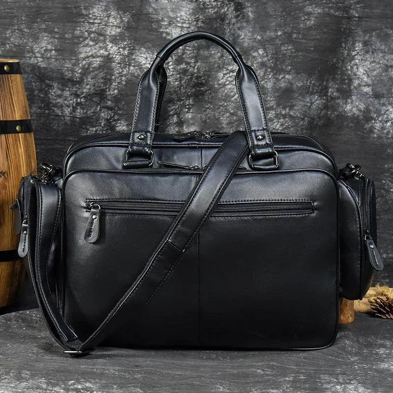 Designer Leather Laptop Briefcase 15.6 Inch Laptop