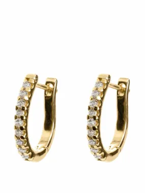 Diamond huggie hoops