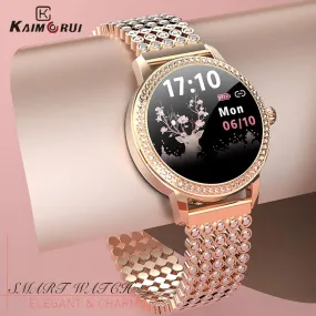 Diamond-studded Smart Watch 2020 For Women Lovely Steel Sport Watch IP68 waterproof Fitness bracelet Heart Rate LW20 Smartwatch