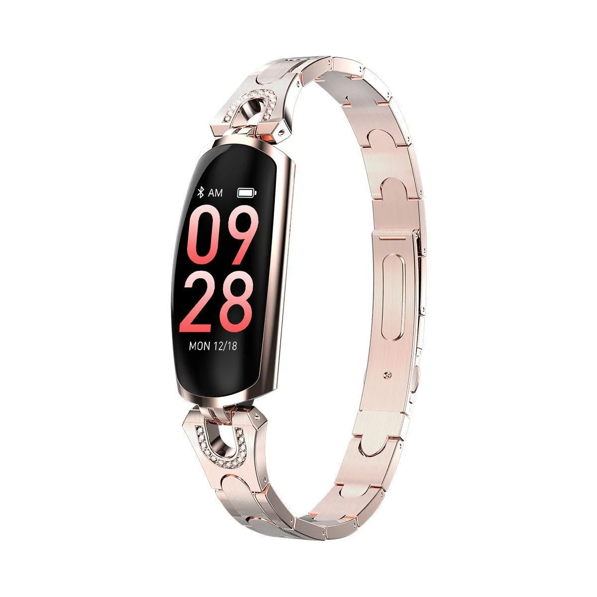 Elegant Diamond-Accent Smart Bracelet for Women