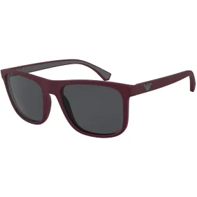 Emporio Armani Men's Sunglasses - Dark Grey Lens Matte Burgundy Frame | EA4129 5751
