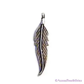 Feather Sterling Silver Charm Pendant