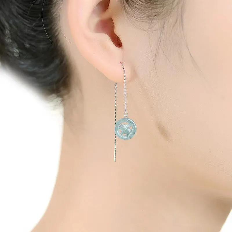 Fengshui Rabbit Jade Earrings-Attract Luck