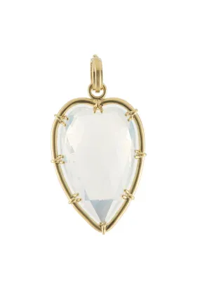 Fire Moon Quartz Heart Pendant