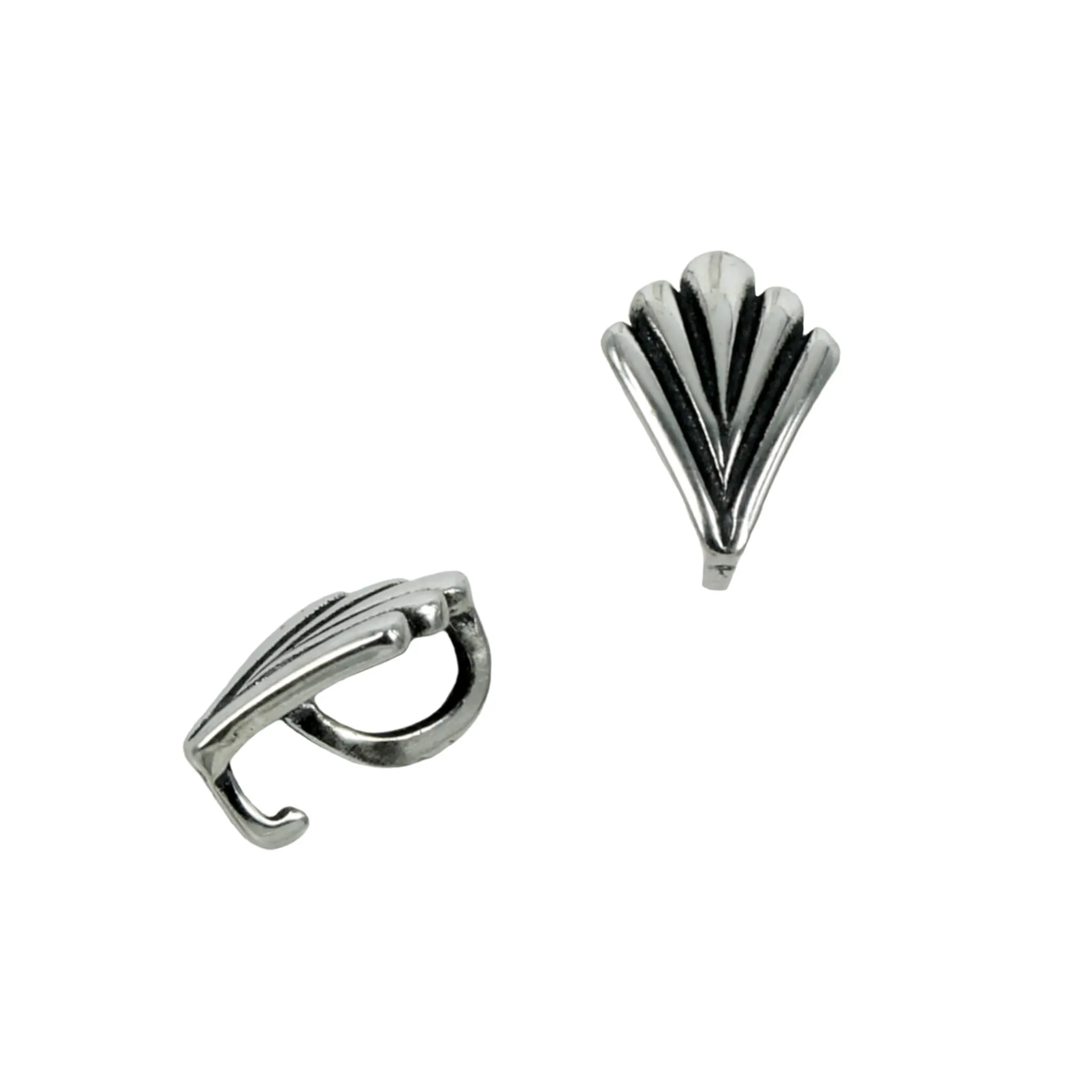 Flared Pinch Bail in Sterling Silver 6.5x4.5mm