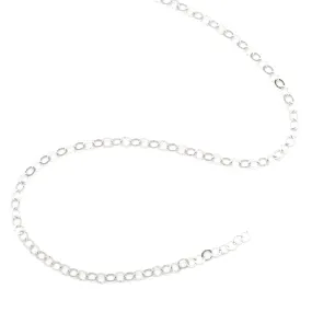 Flat Cable Chain in Sterling Silver 4.3x3.7mm Links